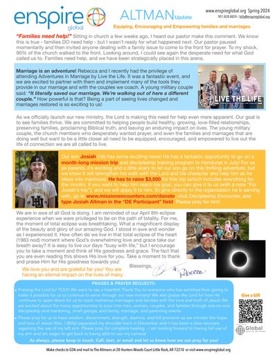 Spring 2024 Ministry Update
