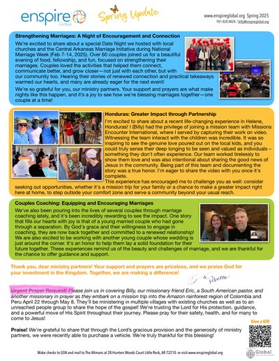 Spring 2025 Ministry Update