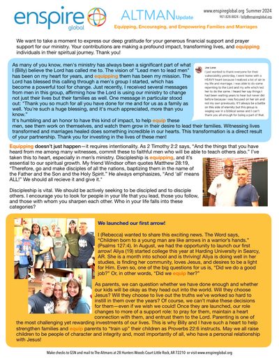 Summer 2024 Ministry Update
